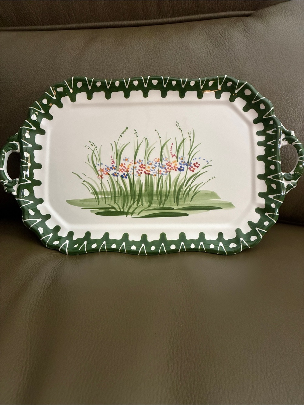 Zanolli Italian Vintage Floral Platter